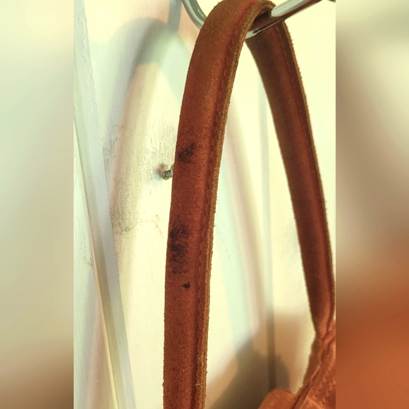 We The Free Convertible Orange Suede Backpack Crossbody Boho Bag - Picture 5 of 14